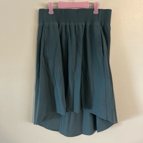 Athleta Hi Low Hem Cosmic Pull On Skirt Blue Women’s Small - Picture 1 of 7